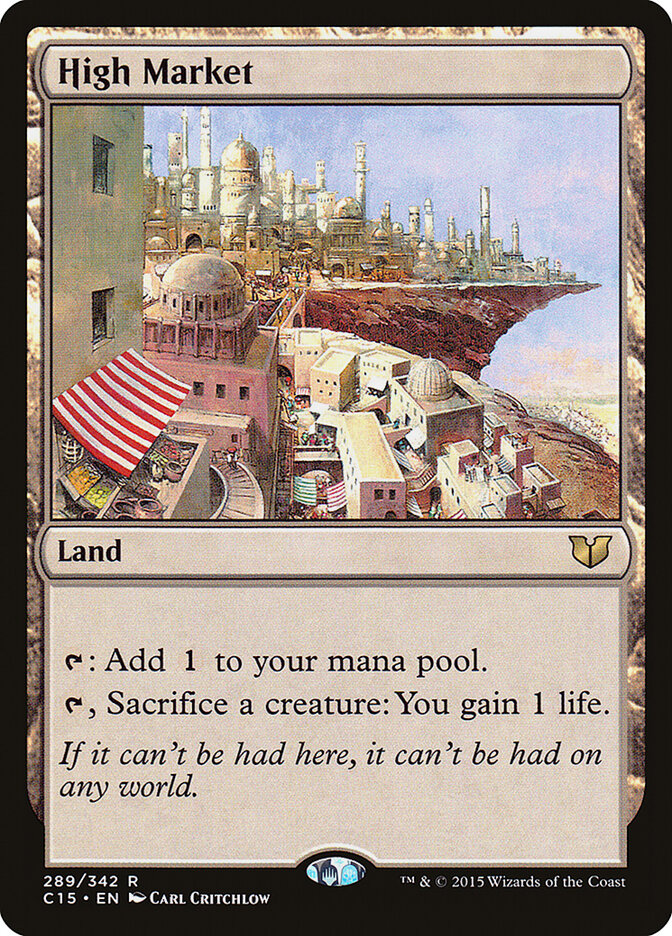 High Market card front