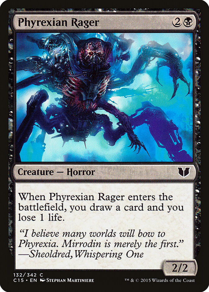 Phyrexian Rager card front