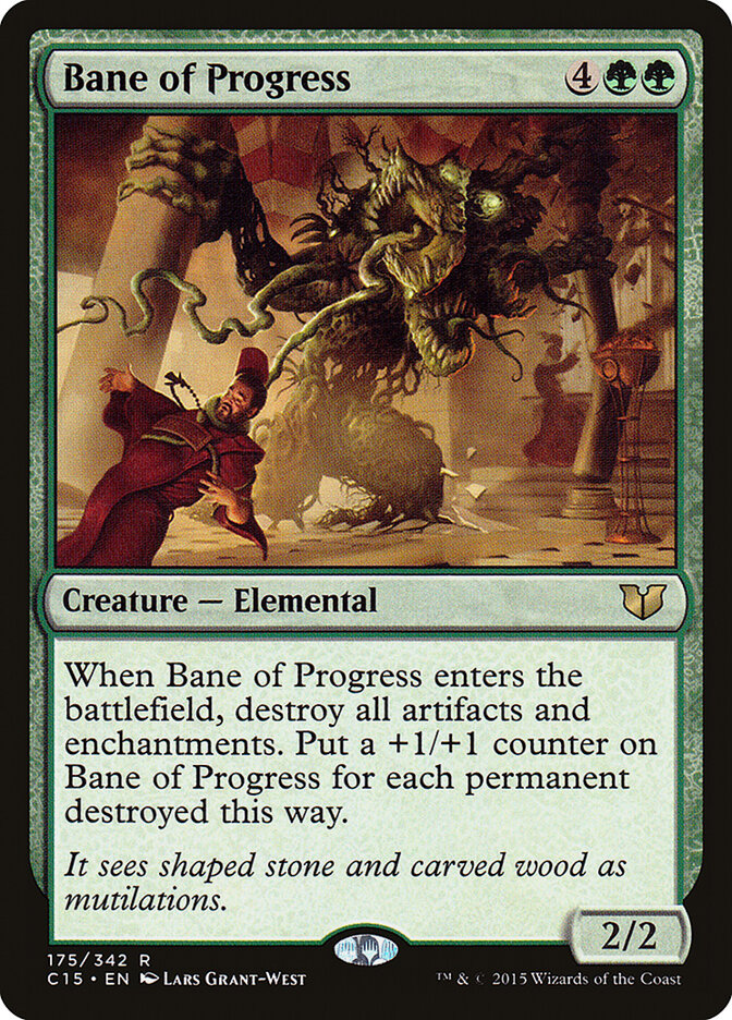Bane of Progress card front