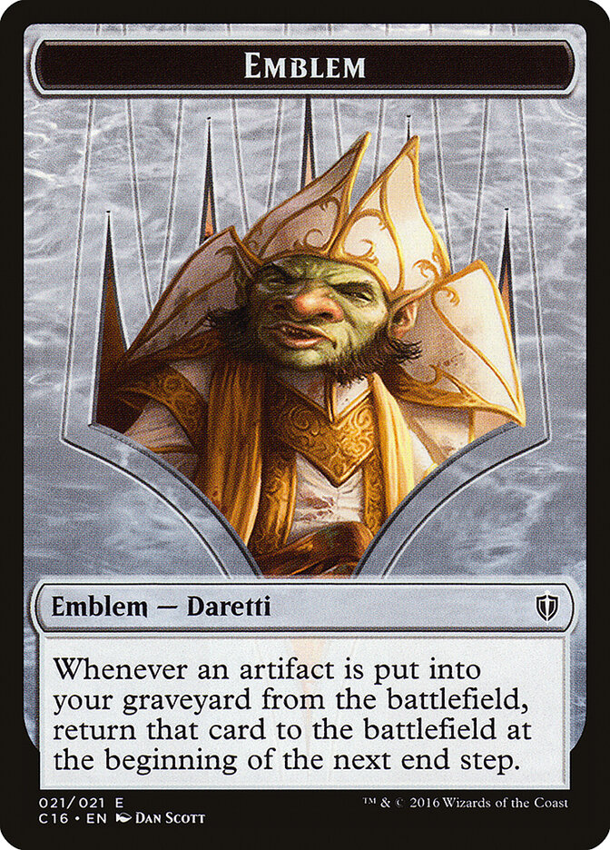 Daretti, Scrap Savant Emblem card front