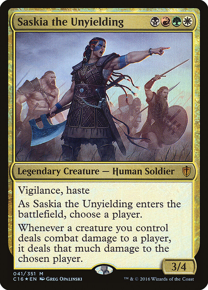 Saskia the Unyielding card front