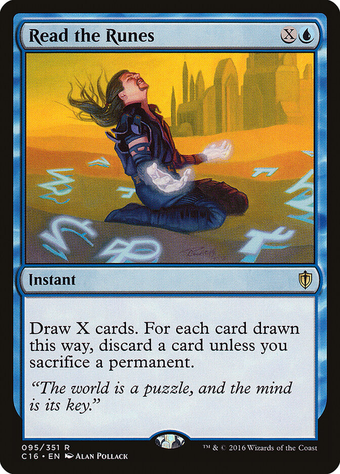 Read the Runes card front