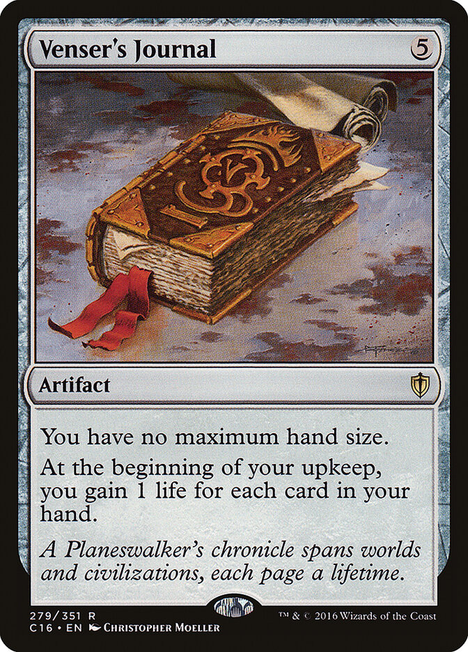 Venser's Journal card front