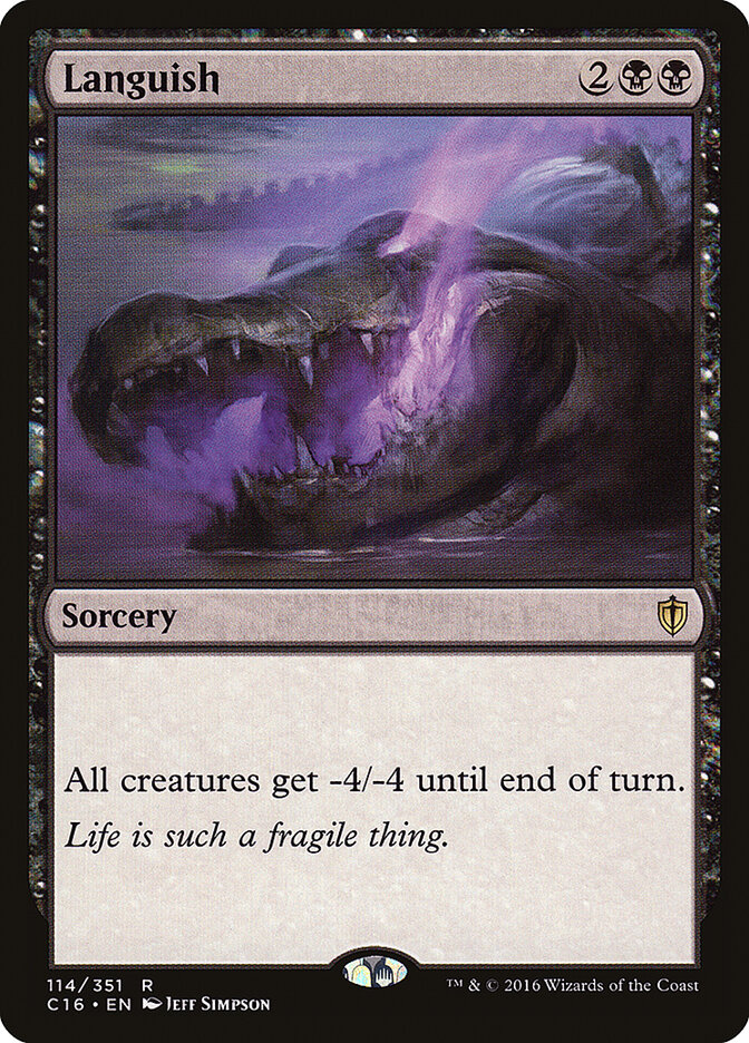 Languish card front