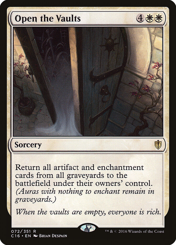 Open the Vaults card front