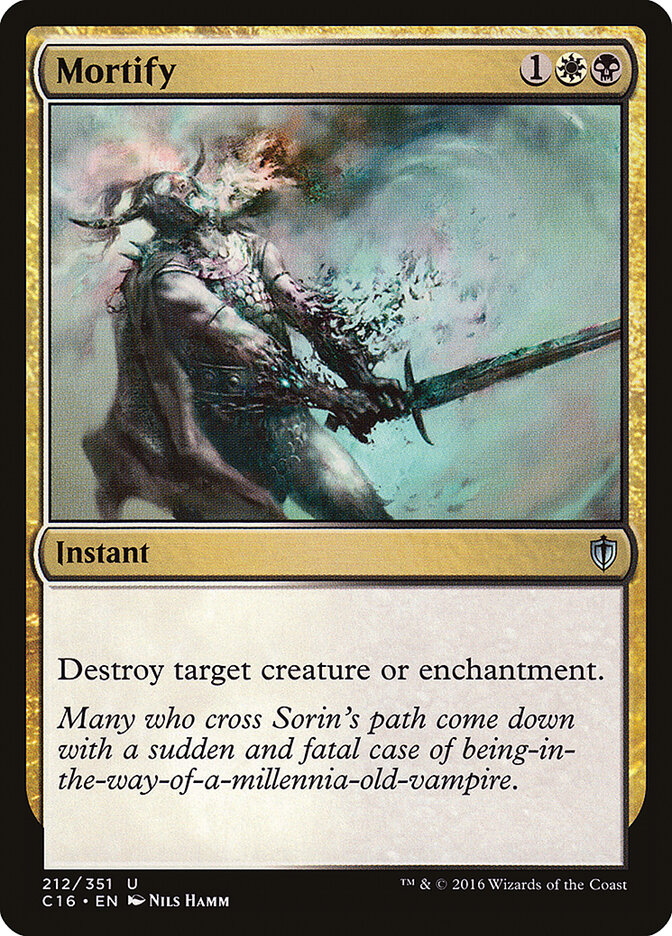 Mortify card front