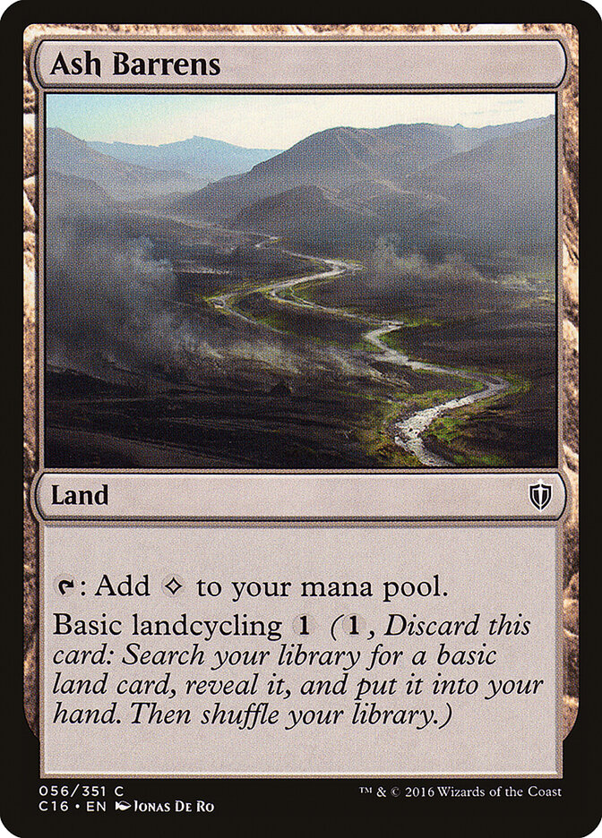 Ash Barrens card front