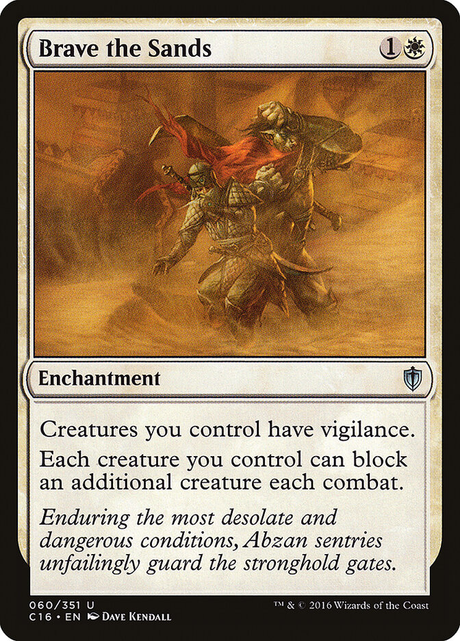 Brave the Sands card front