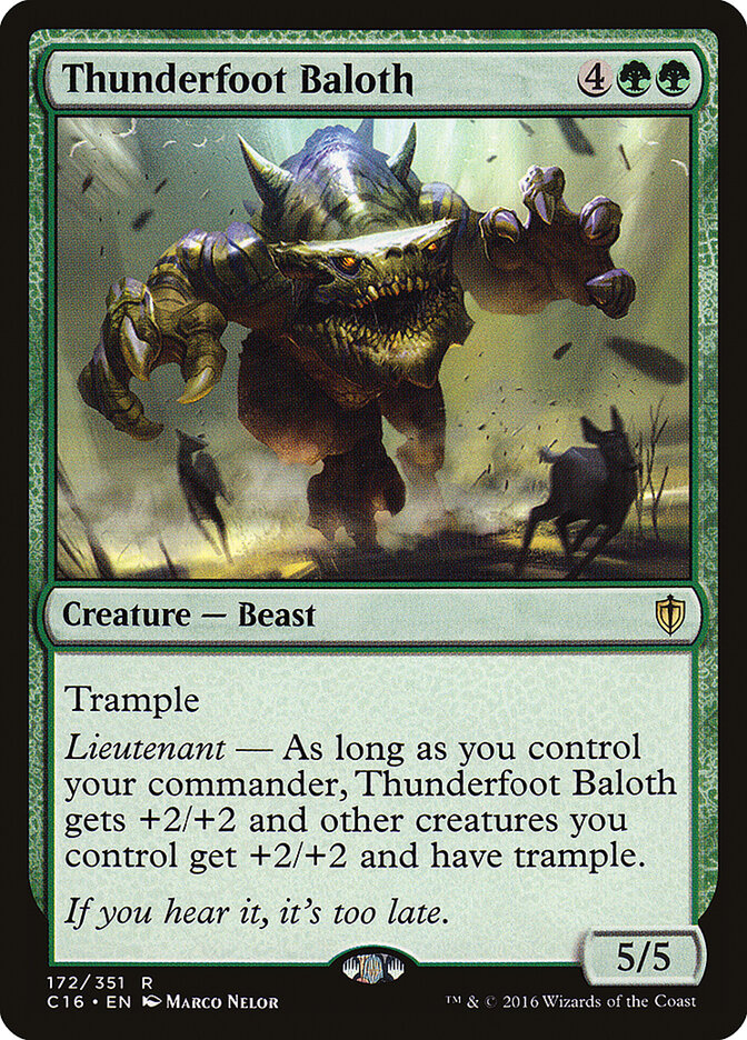 Thunderfoot Baloth card front