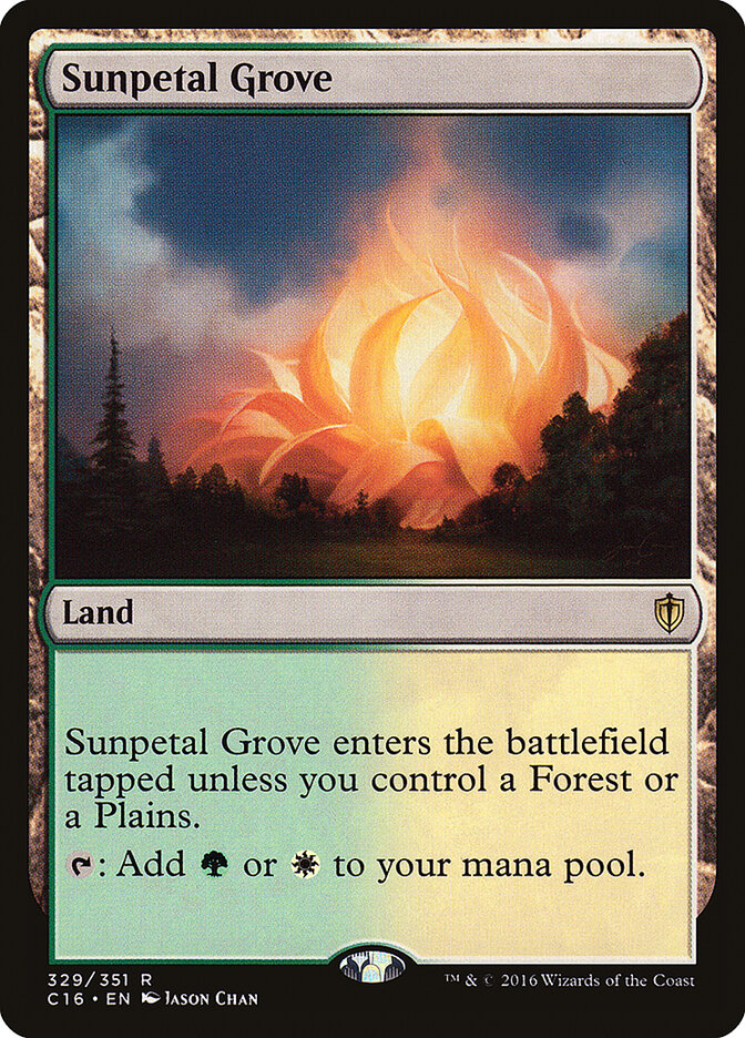 Sunpetal Grove card front