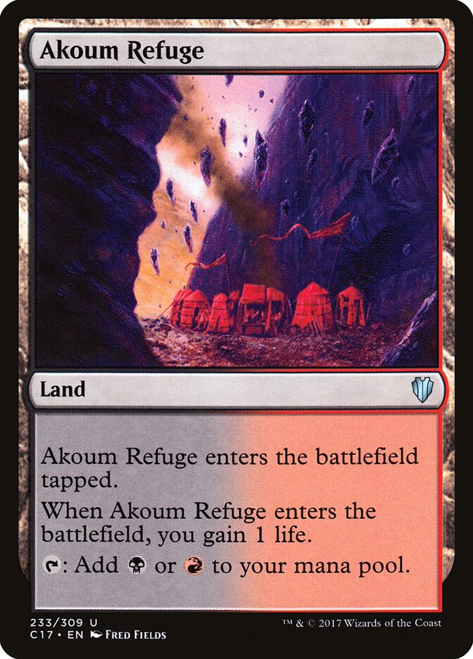 Akoum Refuge card front
