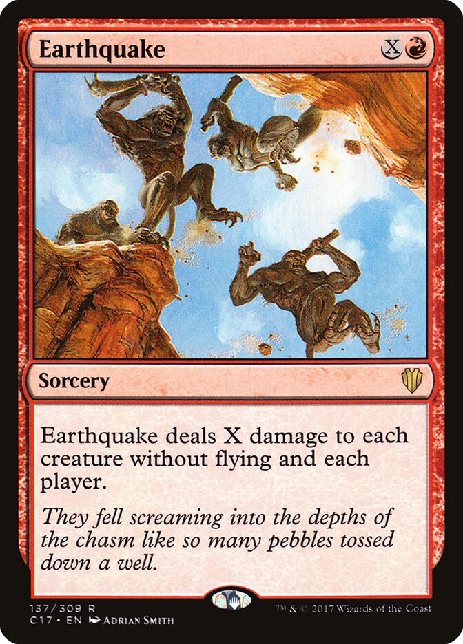 Earthquake card front