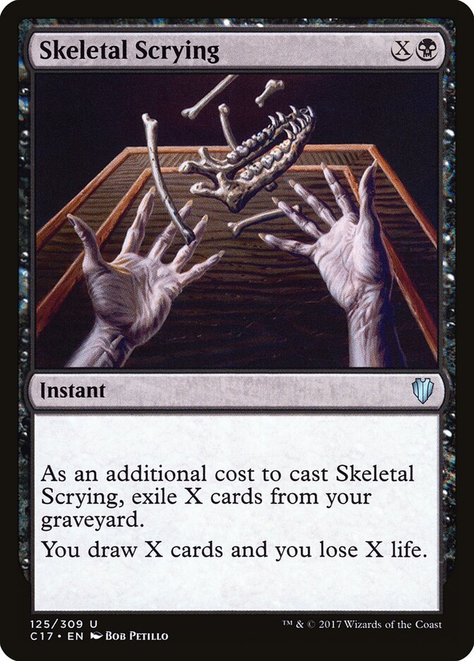 Skeletal Scrying card front