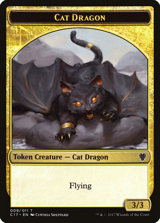 Cat Dragon card front