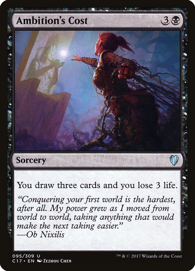 Ambition's Cost card front