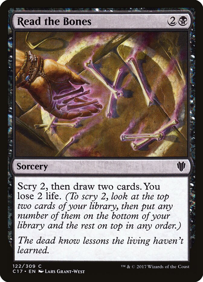 Read the Bones card front
