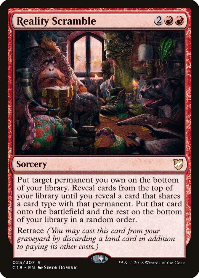 Reality Scramble card front