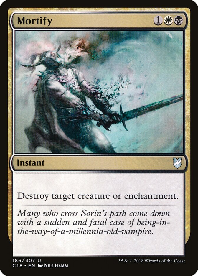 Mortify card front