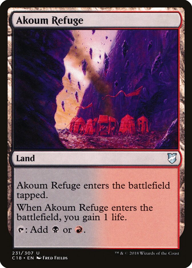 Akoum Refuge card front