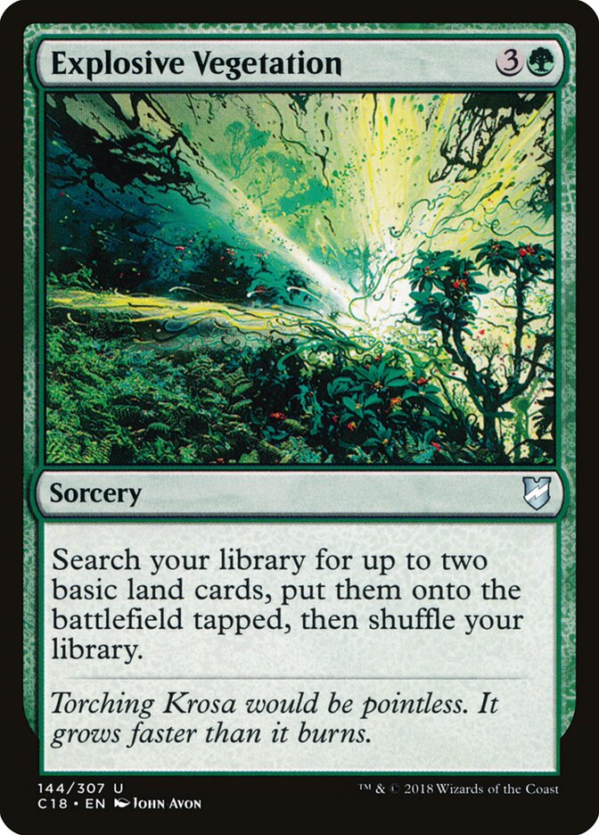 Explosive Vegetation card front