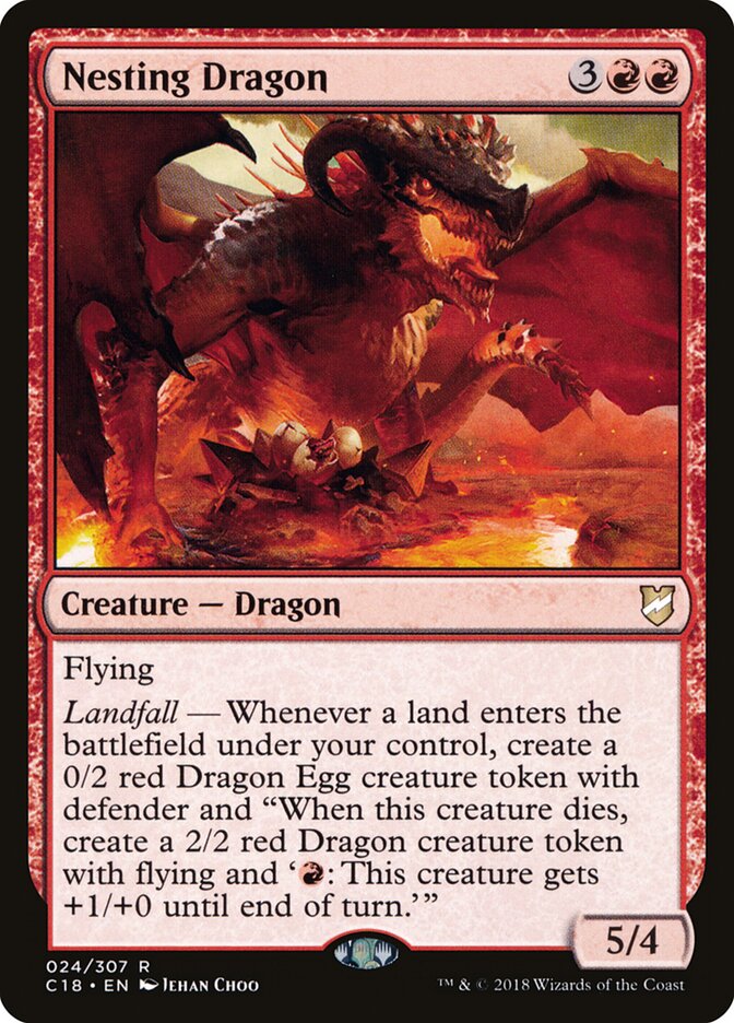 Nesting Dragon card front