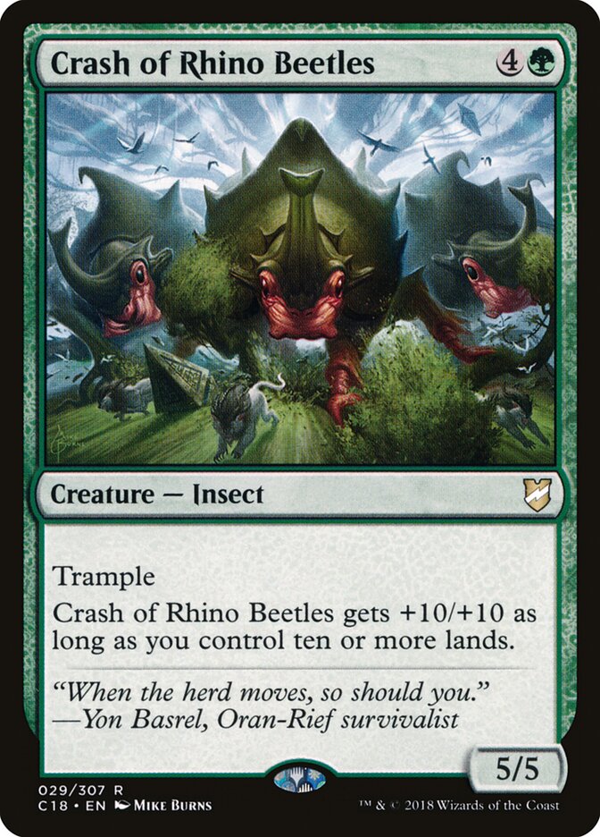 Crash of Rhino Beetles card front