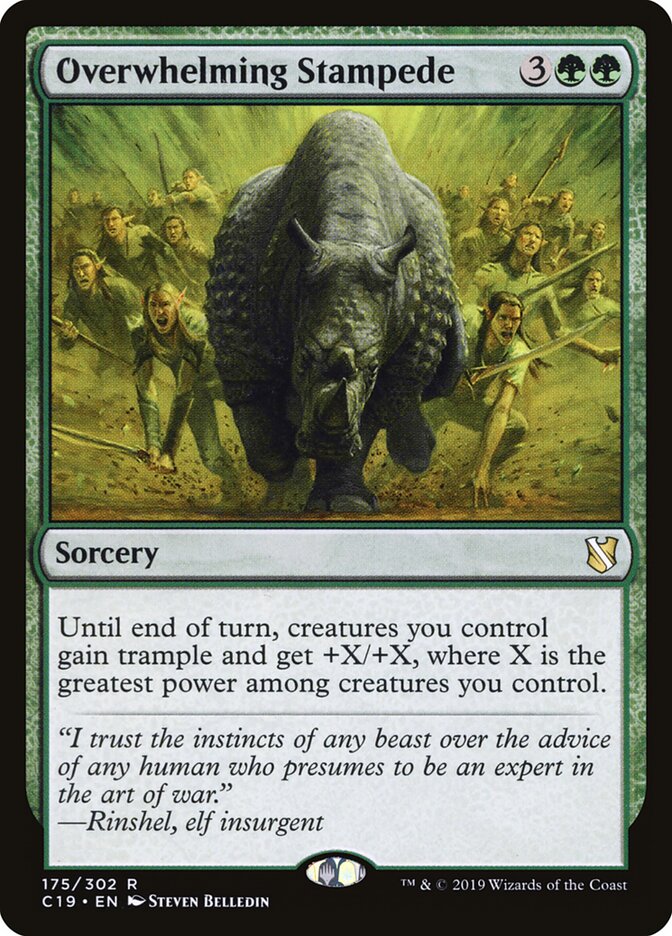 Overwhelming Stampede card front