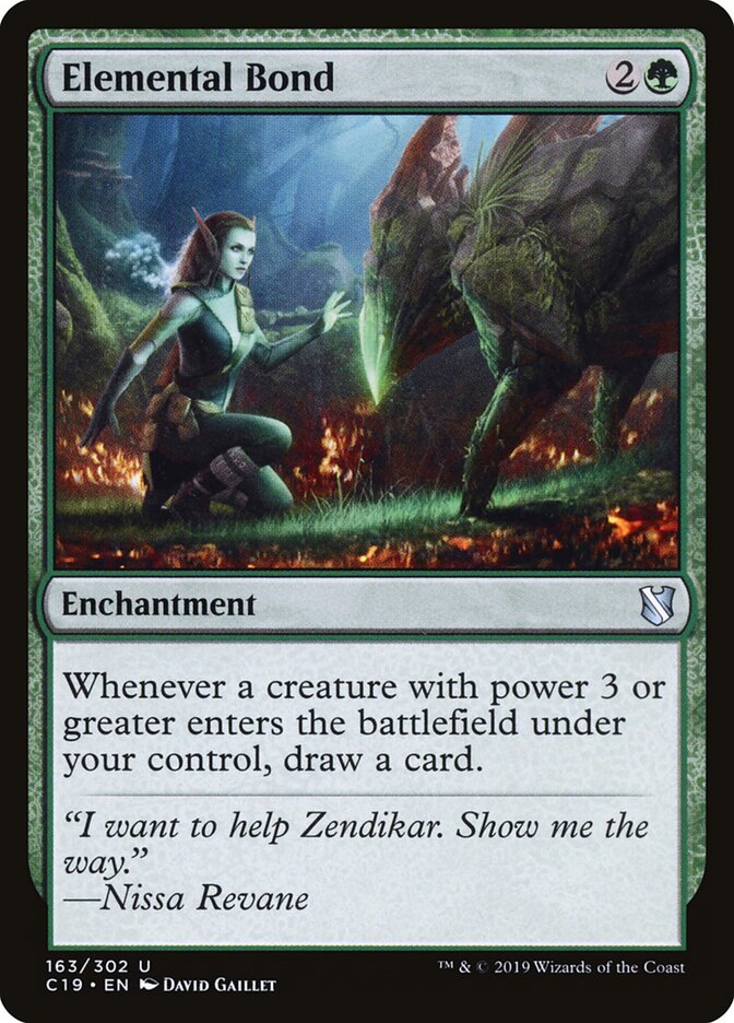 Elemental Bond card front