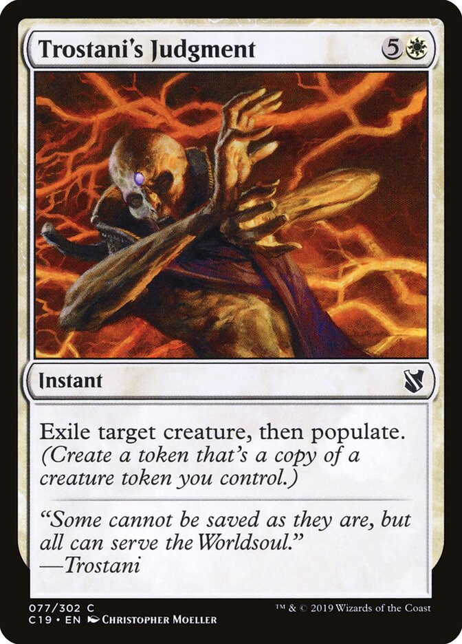 Trostani's Judgment card front