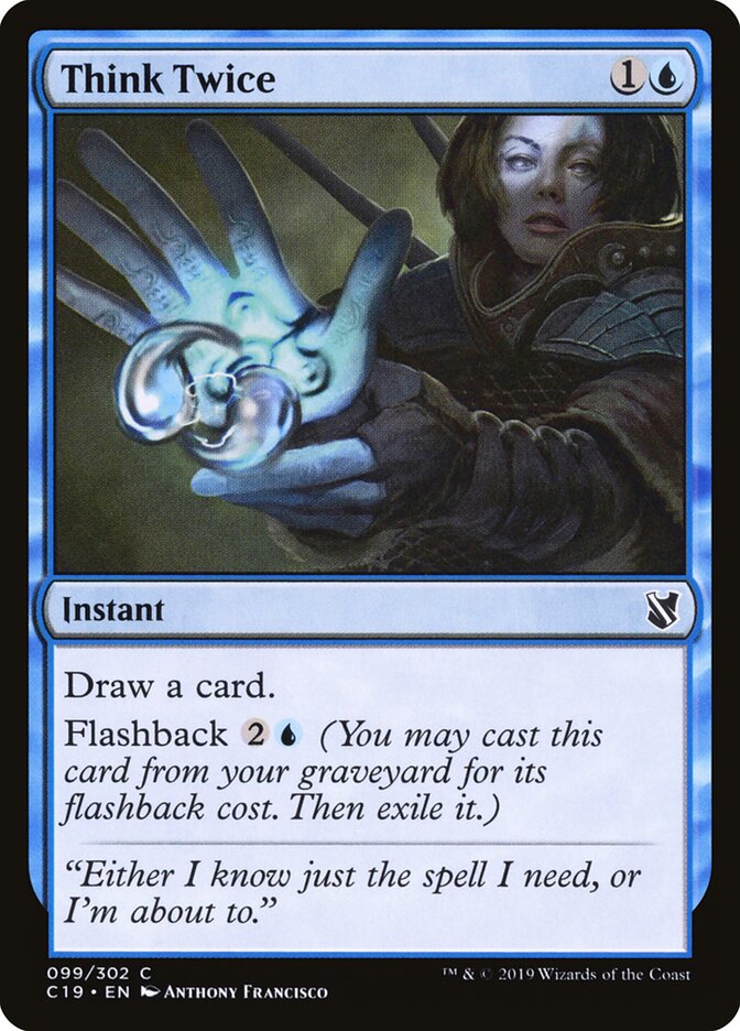 Think Twice card front
