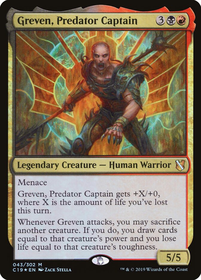 Greven, Predator Captain card front