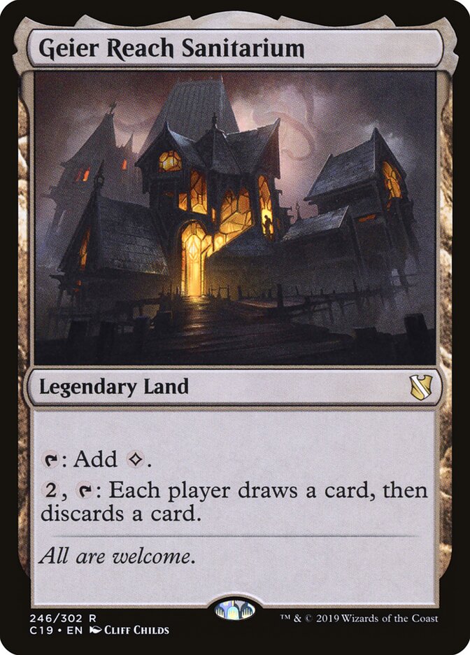 Geier Reach Sanitarium card front