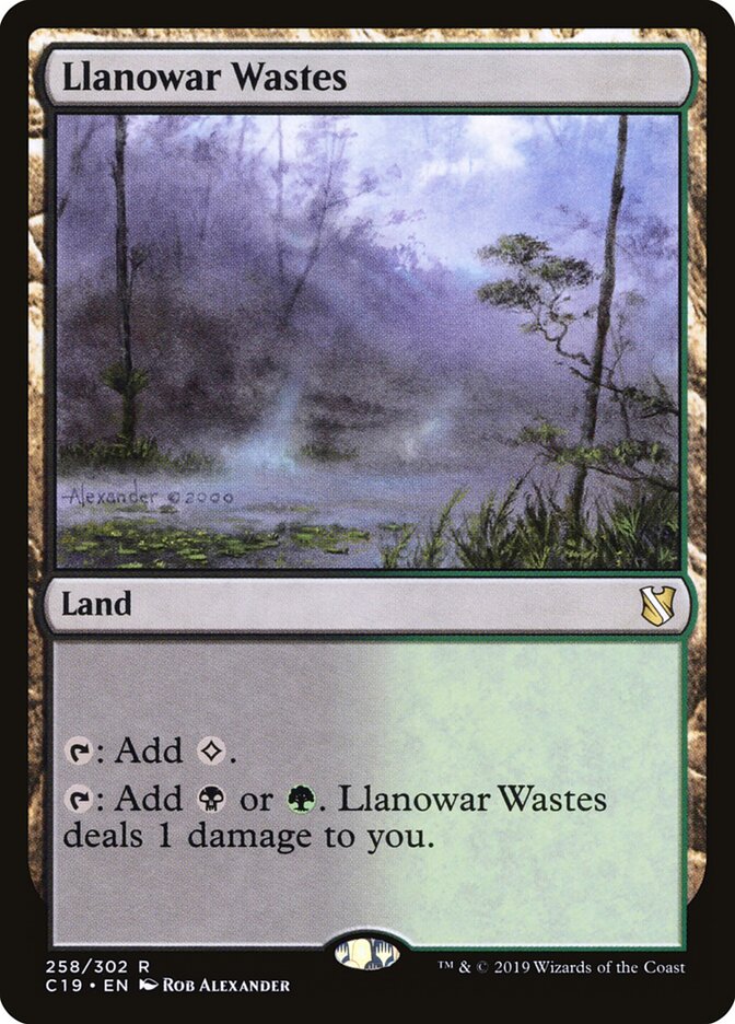 Llanowar Wastes card front