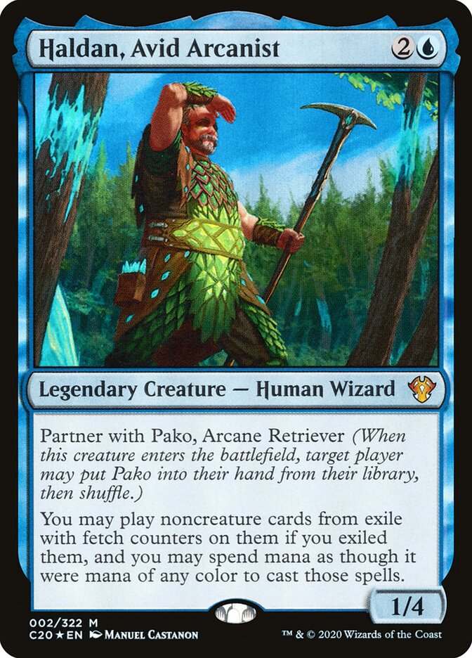 Haldan, Avid Arcanist card front
