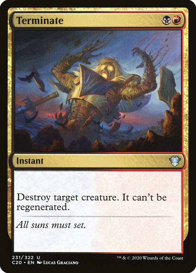 Terminate card front