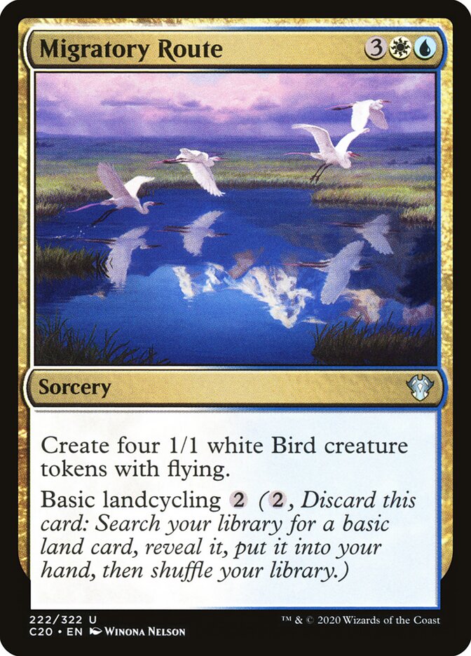 Migratory Route card front