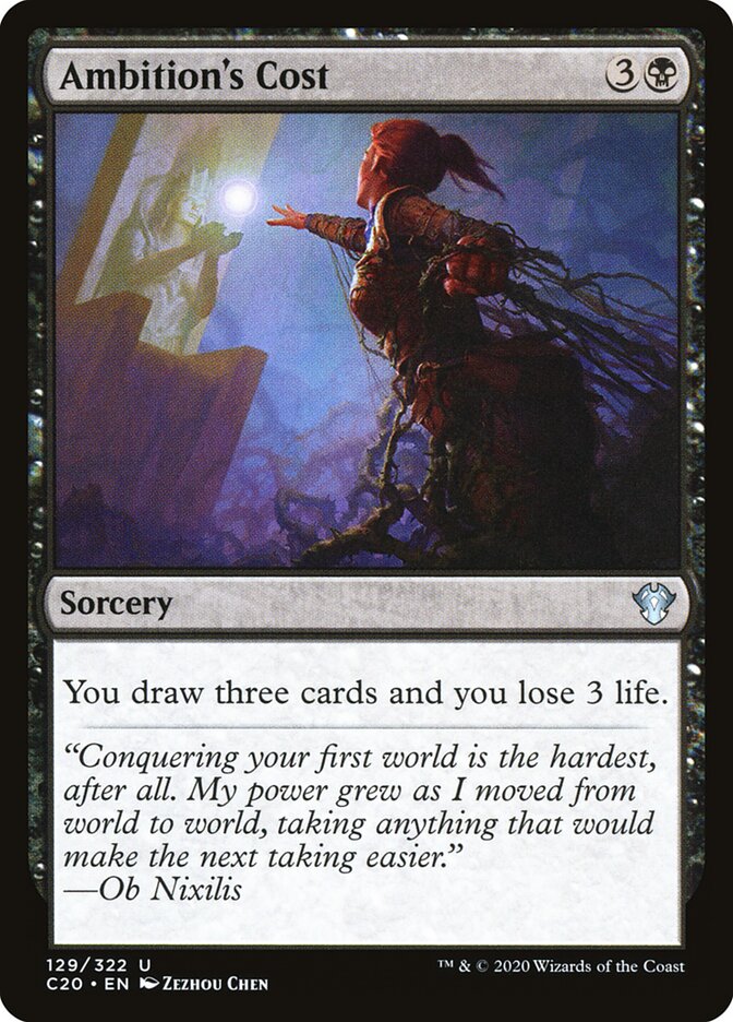 Ambition's Cost card front
