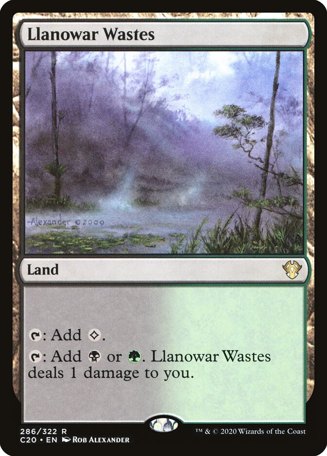 Llanowar Wastes card front
