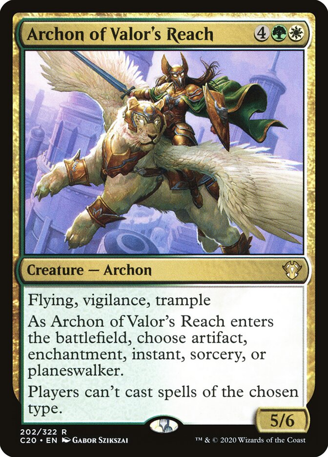 Archon of Valor's Reach card front