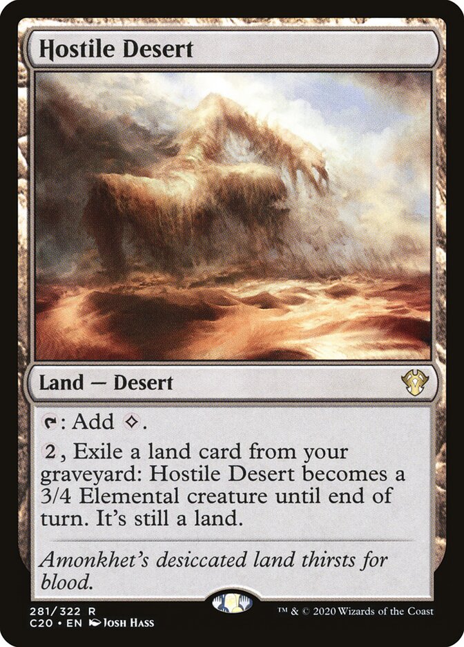 Hostile Desert card front