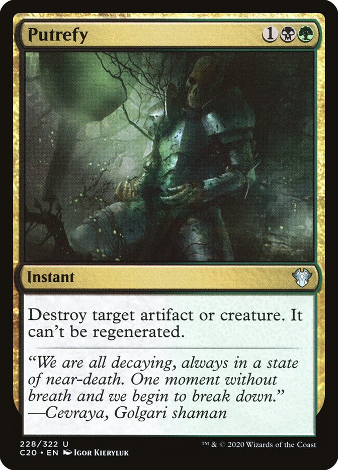 Putrefy card front
