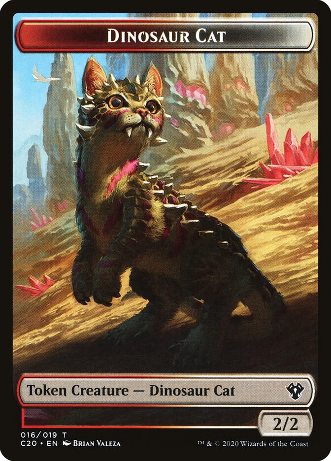 Dinosaur Cat card front