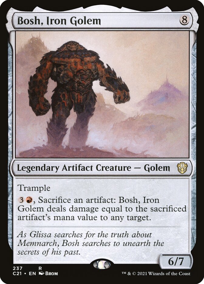 Bosh, Iron Golem card front