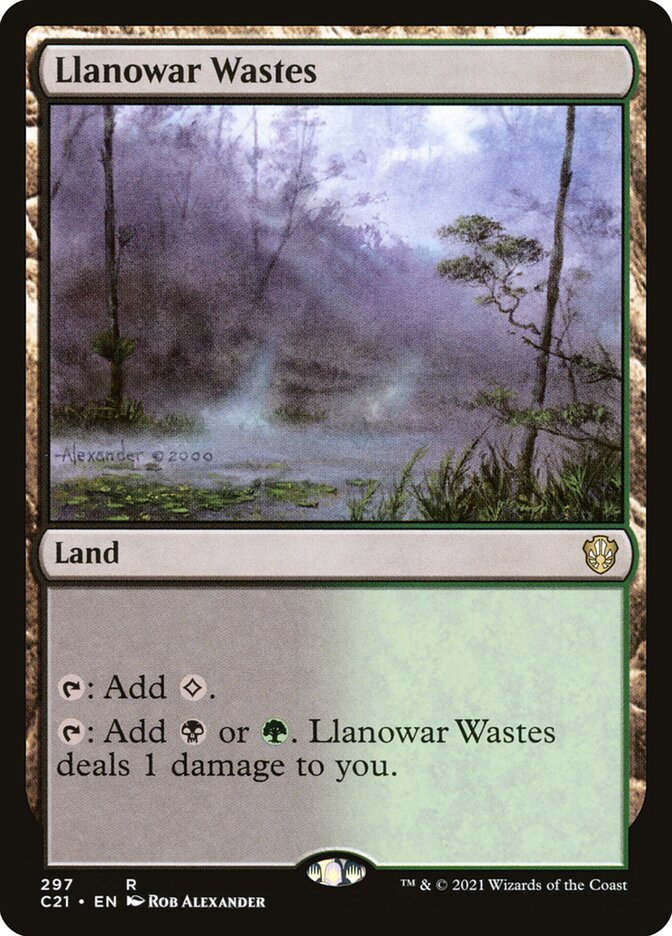 Llanowar Wastes card front
