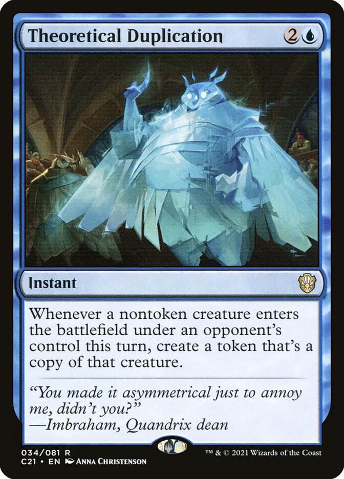 Theoretical Duplication card front