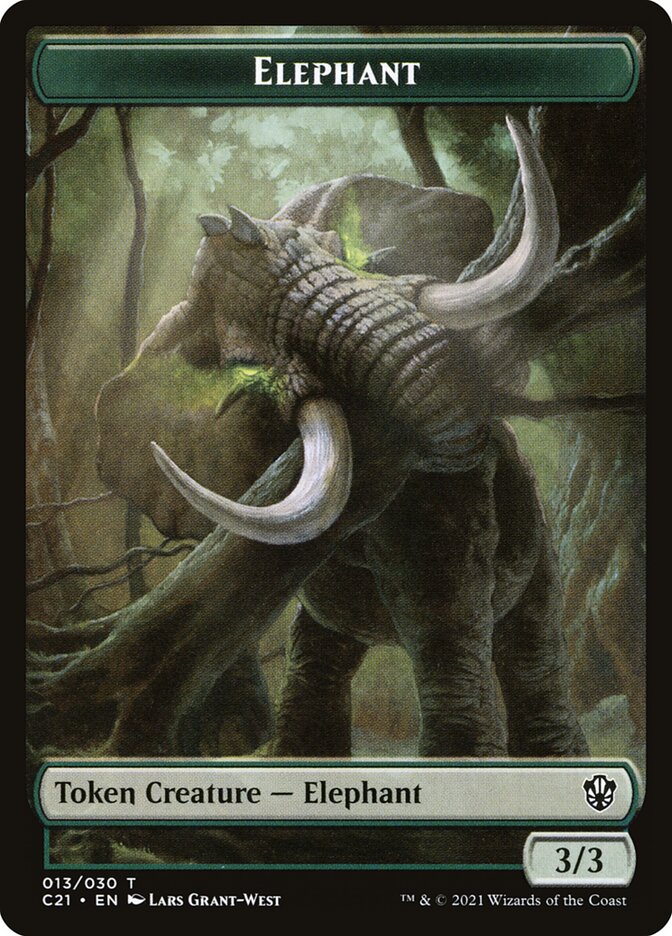Elephant card front