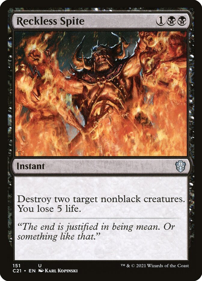 Reckless Spite card front