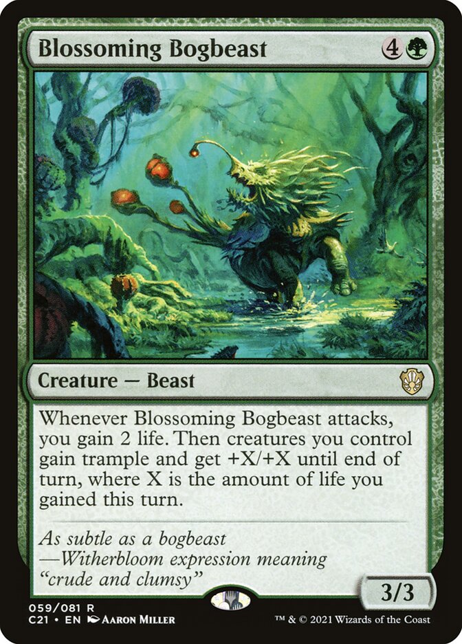 Blossoming Bogbeast card front