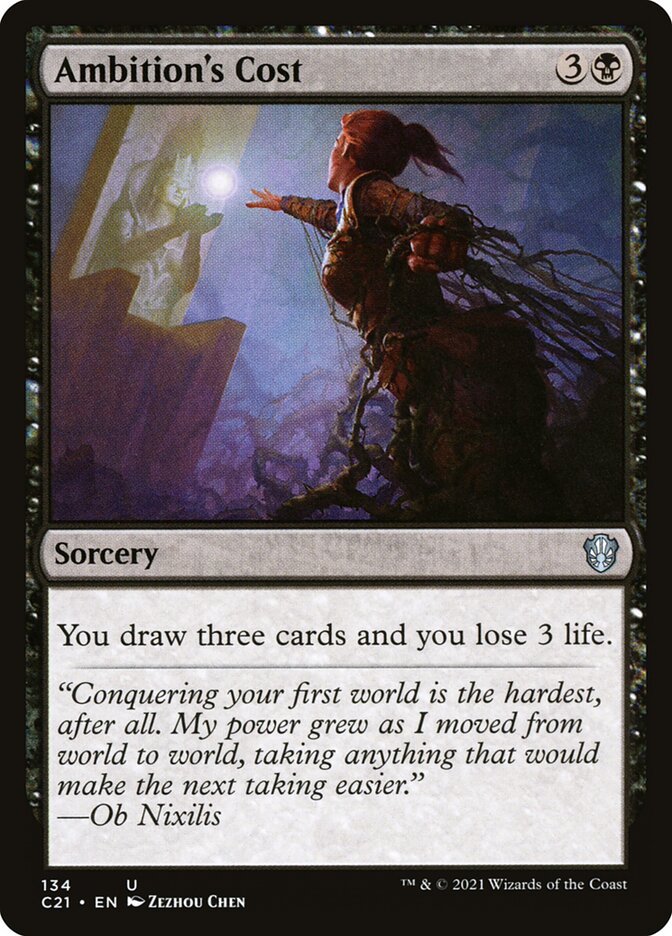 Ambition's Cost card front