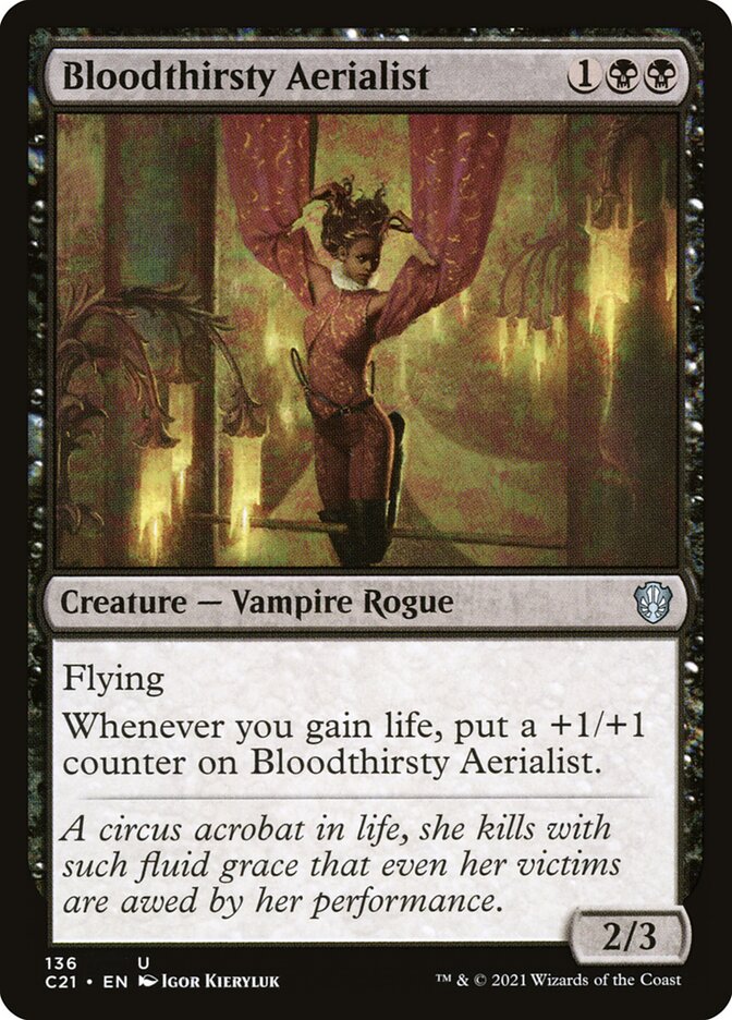 Bloodthirsty Aerialist card front